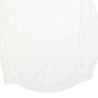 LEE COOPER Mens White Slim Fit Cotton Blend Shirt L Classic Long Sleeve Button