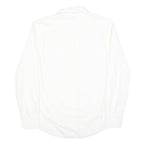 LEE COOPER Mens White Slim Fit Cotton Blend Shirt L Classic Long Sleeve Button