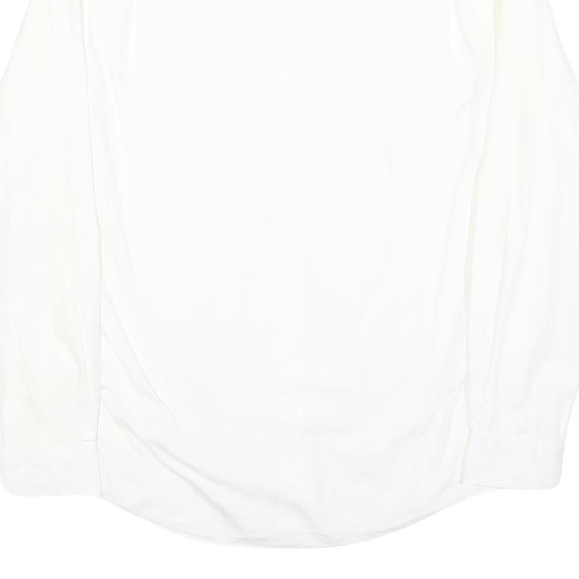 LEE COOPER Mens White Slim Fit Cotton Blend Shirt L Classic Long Sleeve Button