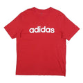ADIDAS Mens Red Logo Graphic T-Shirt L Short Sleeve Crew Neck Casual Sportswear