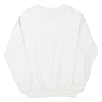 Mens White Crew Neck Sweatshirt God Bless America Graphic Cotton Blend L