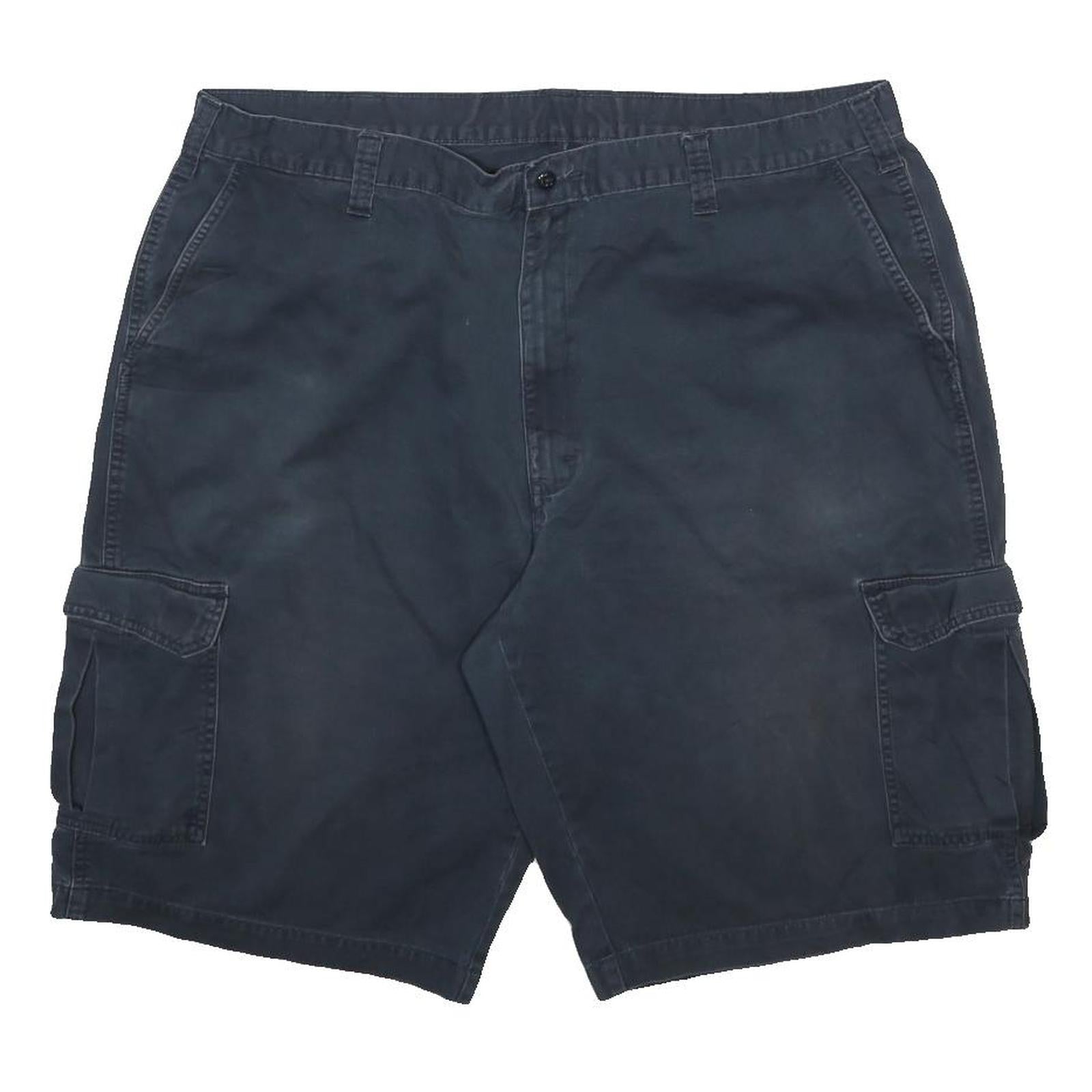 DICKIES Mens Shorts Black Cargo Cotton Blend 2XL W42 Utility Pockets