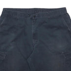 DICKIES Mens Shorts Black Cargo Cotton Blend 2XL W42 Utility Pockets