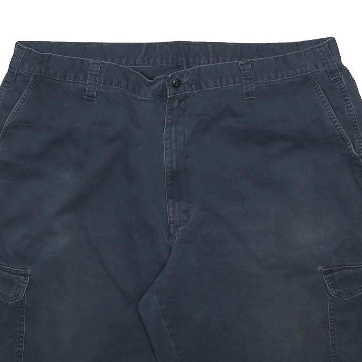 DICKIES Mens Shorts Black Cargo Cotton Blend 2XL W42 Utility Pockets