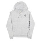 CARHARTT Womens Grey Hoodie M Carhartt Logo Print Cotton Pullover