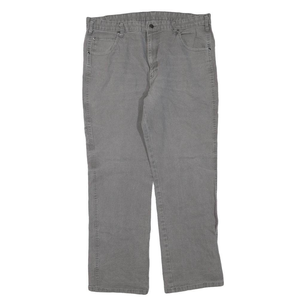 DICKIES Mens Regular Fit Straight Leg Denim Grey Cotton Blend Zip W36 L29