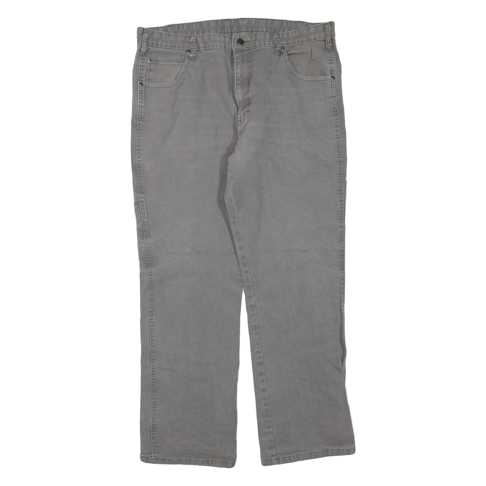 DICKIES Mens Regular Fit Straight Leg Denim Grey Cotton Blend Zip W36 L29