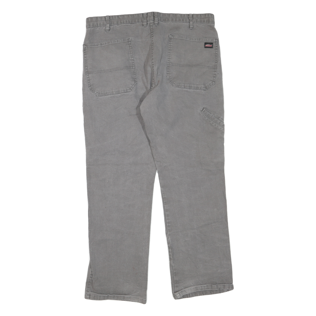 DICKIES Mens Regular Fit Straight Leg Denim Grey Cotton Blend Zip W36 L29