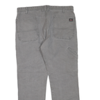 DICKIES Mens Regular Fit Straight Leg Denim Grey Cotton Blend Zip W36 L29