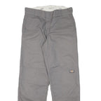 DICKIES Mens Cotton Blend Grey Regular Fit Straight Leg Trousers W30 L29