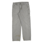 DICKIES Mens Cotton Blend Grey Regular Straight Trousers W32 L30 Workwear Casual