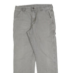 DICKIES Mens Cotton Blend Grey Regular Straight Trousers W32 L30 Workwear Casual
