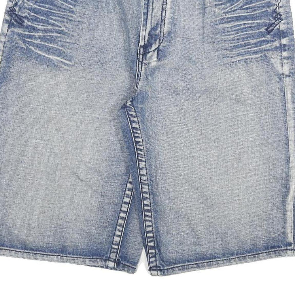 ECKO UNLTD Mens Denim Light Blue Regular Fit Casual Shorts XL W34 Cotton Blend