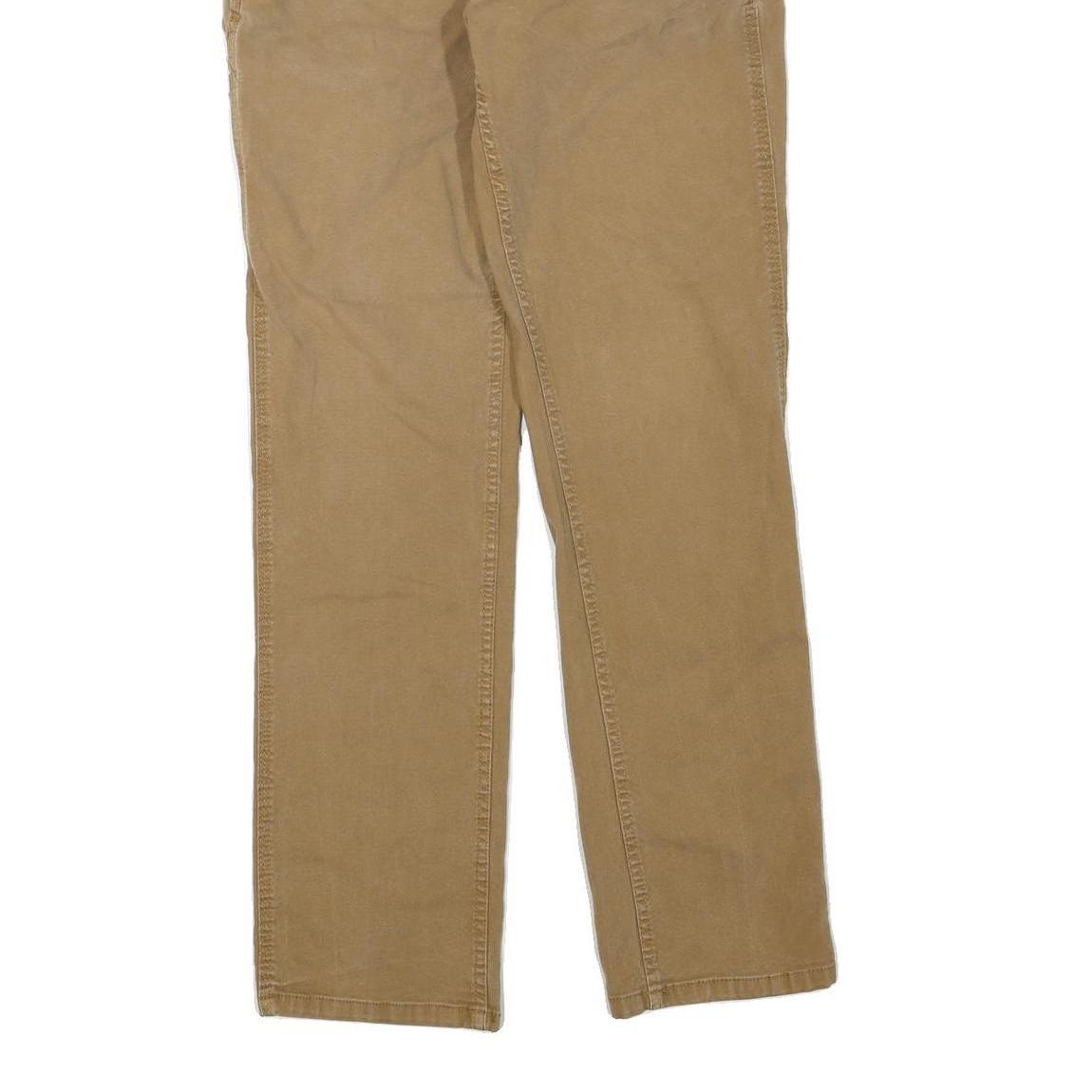 DICKIES Mens Cotton Blend Beige Regular Straight Trousers W28 L30 Workwear Zip