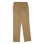 DICKIES Mens Cotton Blend Beige Regular Straight Trousers W28 L30 Workwear Zip