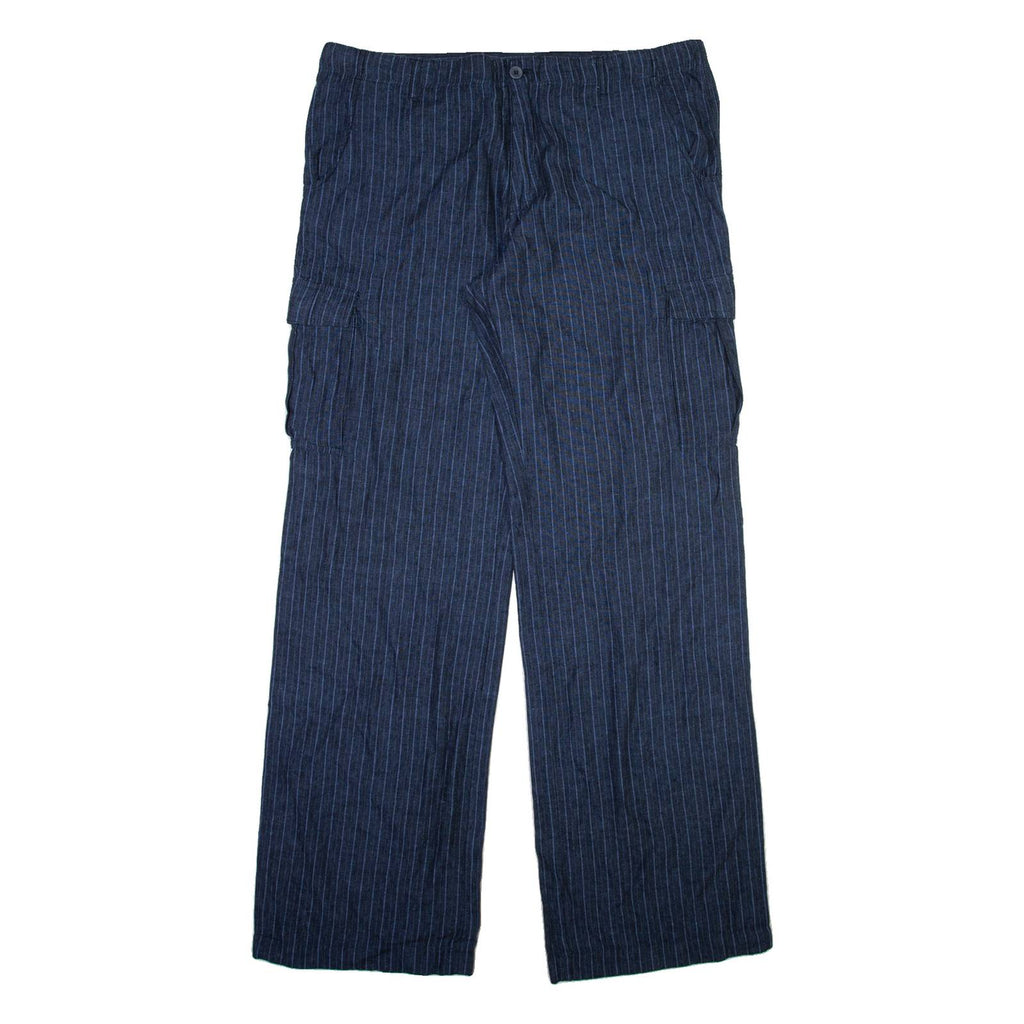 Mens Trousers Blue Relaxed Straight W39 L35