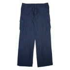 Mens Trousers Blue Relaxed Straight W39 L35