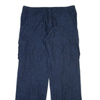 Mens Trousers Blue Relaxed Straight W39 L35