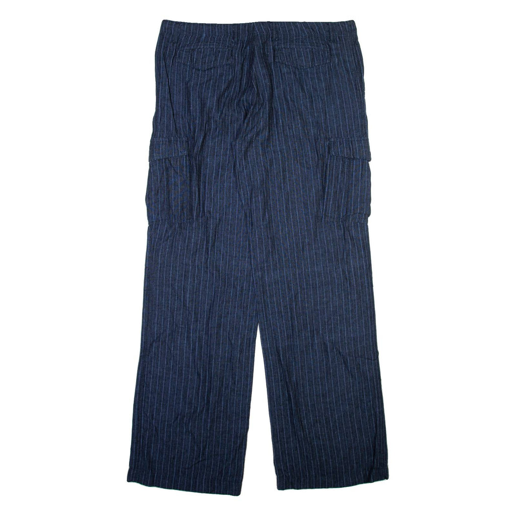 Mens Trousers Blue Relaxed Straight W39 L35