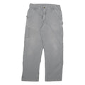 CARHARTT Mens Cotton Blend Grey Relaxed Straight Trousers W32 L29 Workwear