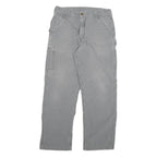 CARHARTT Mens Cotton Blend Grey Relaxed Straight Trousers W32 L29 Workwear