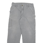 CARHARTT Mens Cotton Blend Grey Relaxed Straight Trousers W32 L29 Workwear