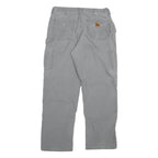 CARHARTT Mens Cotton Blend Grey Relaxed Straight Trousers W32 L29 Workwear