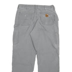 CARHARTT Mens Cotton Blend Grey Relaxed Straight Trousers W32 L29 Workwear