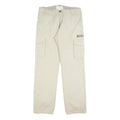 ALPHA INDUSTRIES Mens Regular Beige Cotton Blend Cargo Trousers W34 L34 Pocket
