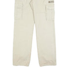ALPHA INDUSTRIES Mens Regular Beige Cotton Blend Cargo Trousers W34 L34 Pocket