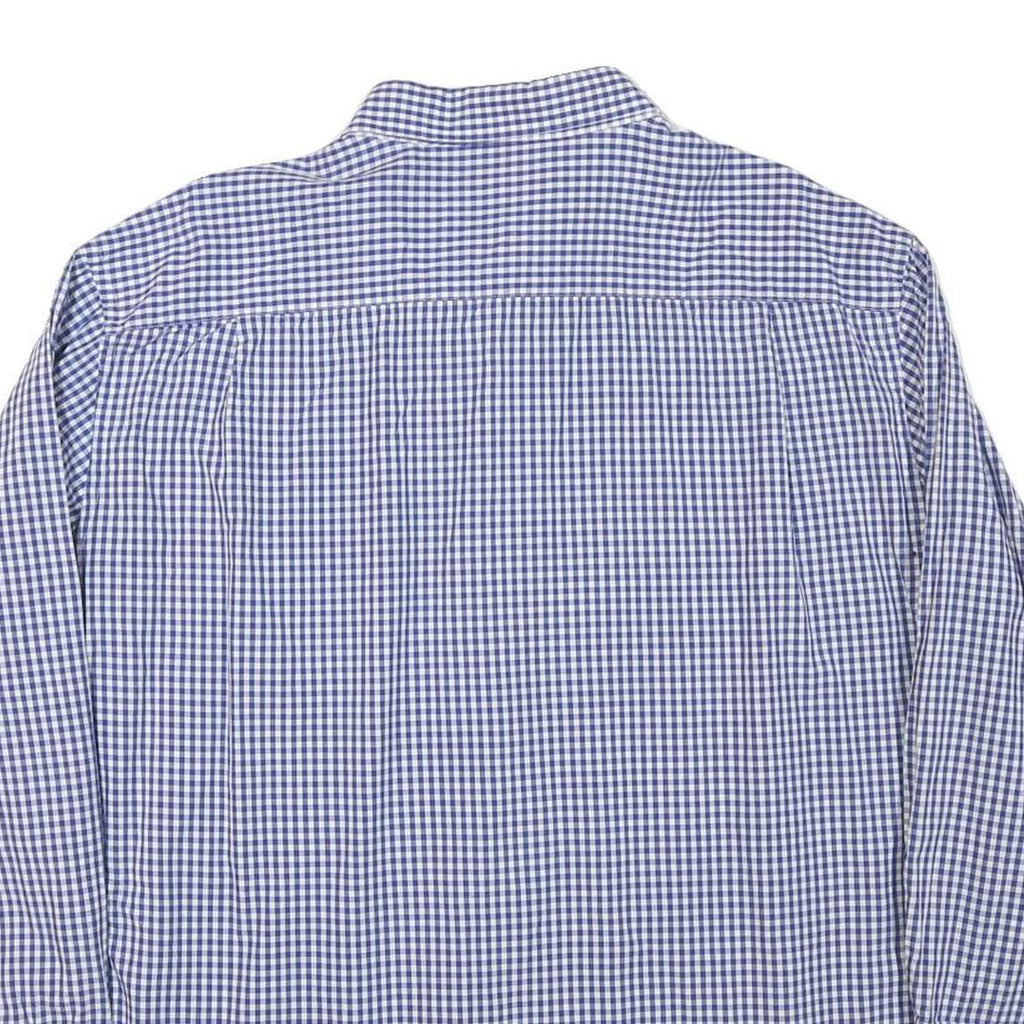 NAUTICA Mens Blue Check Shirt XL Cotton Blend Classic Fit Casual Button Down