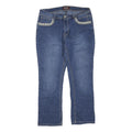 ANGELS Womens Jeans Blue Regular Straight Denim Medium W34 L26 Embellished