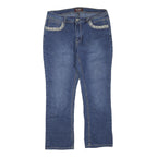 ANGELS Womens Jeans Blue Regular Straight Denim Medium W34 L26 Embellished