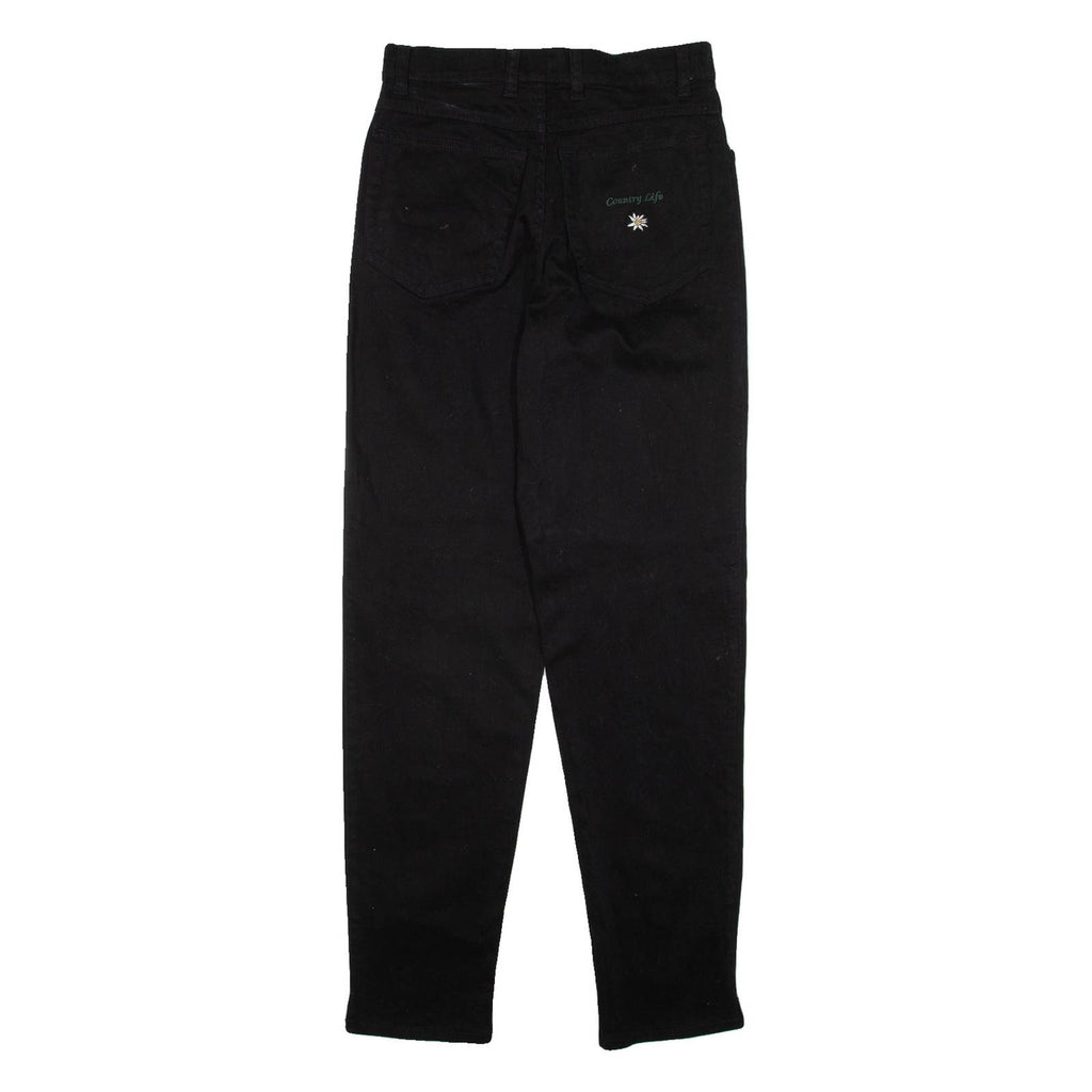 COUNTRY LIFE Womens Trousers Black Slim Tapered W26 L30