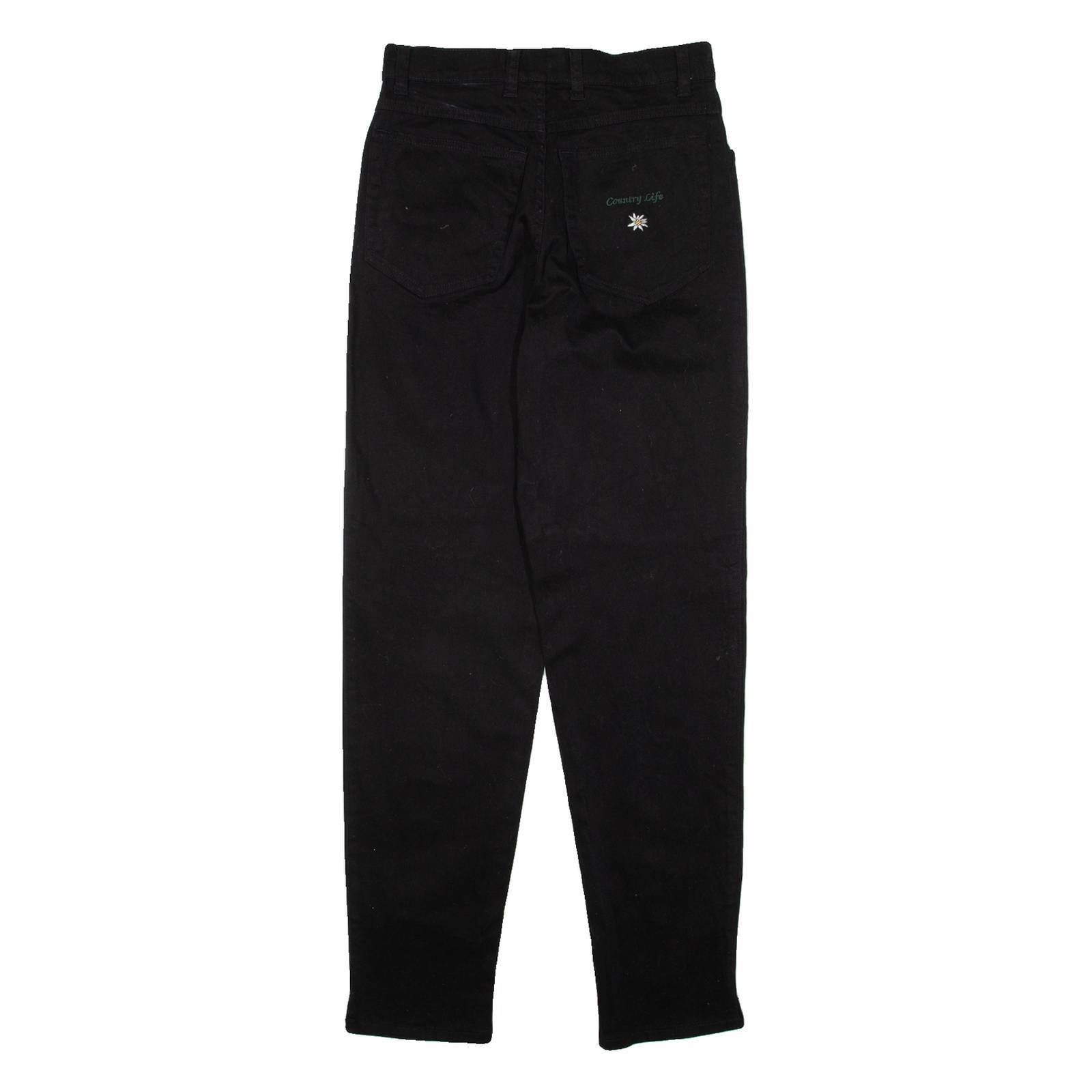 COUNTRY LIFE Womens Trousers Black Slim Tapered W26 L30