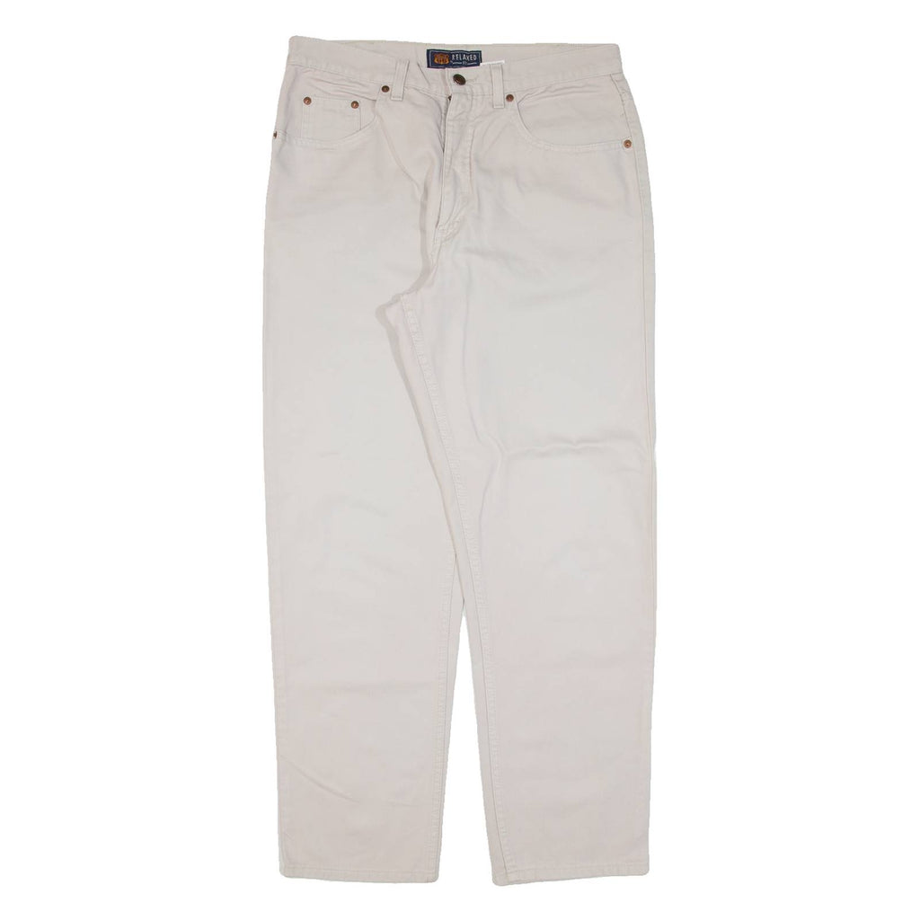 ROUTE 66 Mens Trousers Beige Relaxed Straight W32 L30