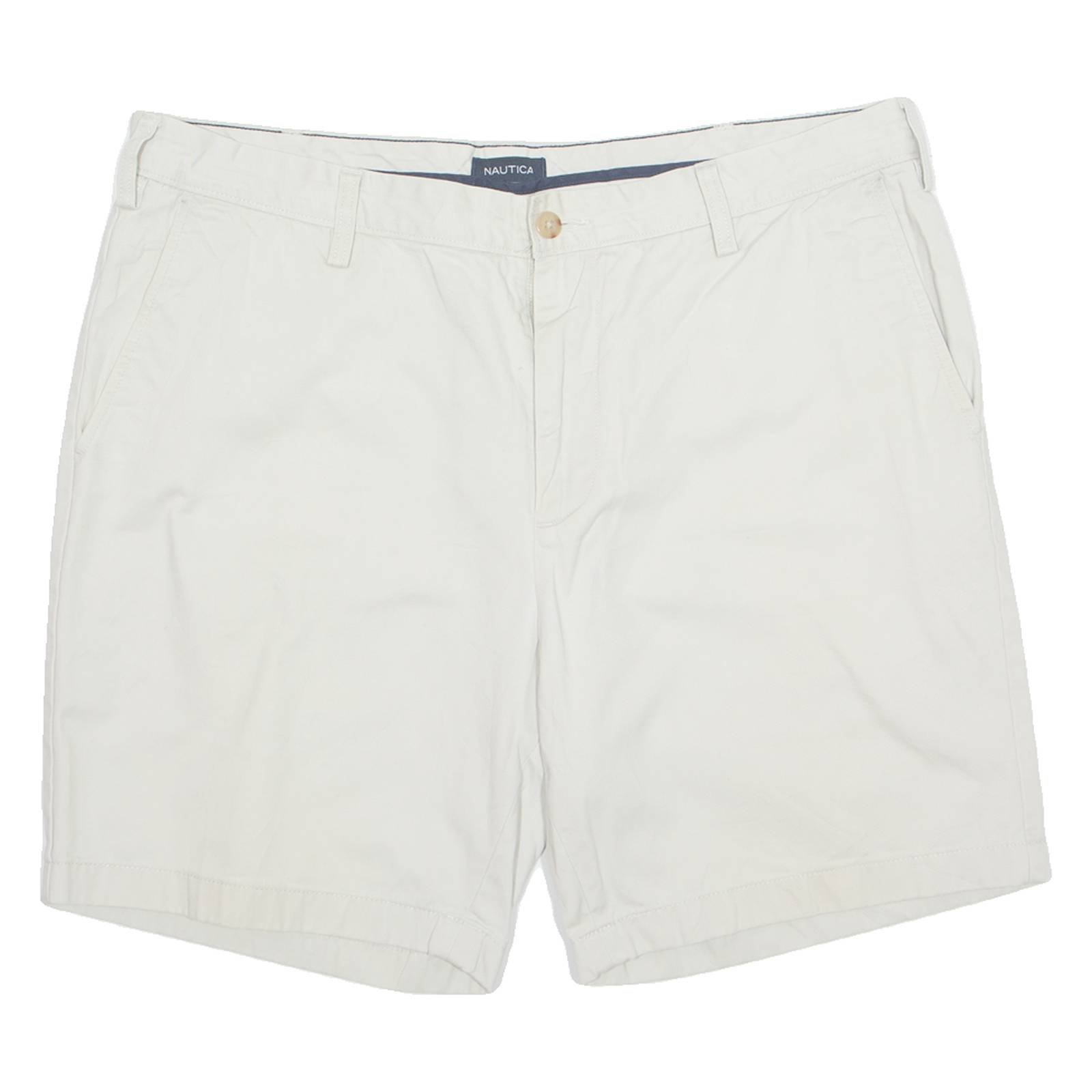 NAUTICA Mens Chino Shorts Cream XL W38