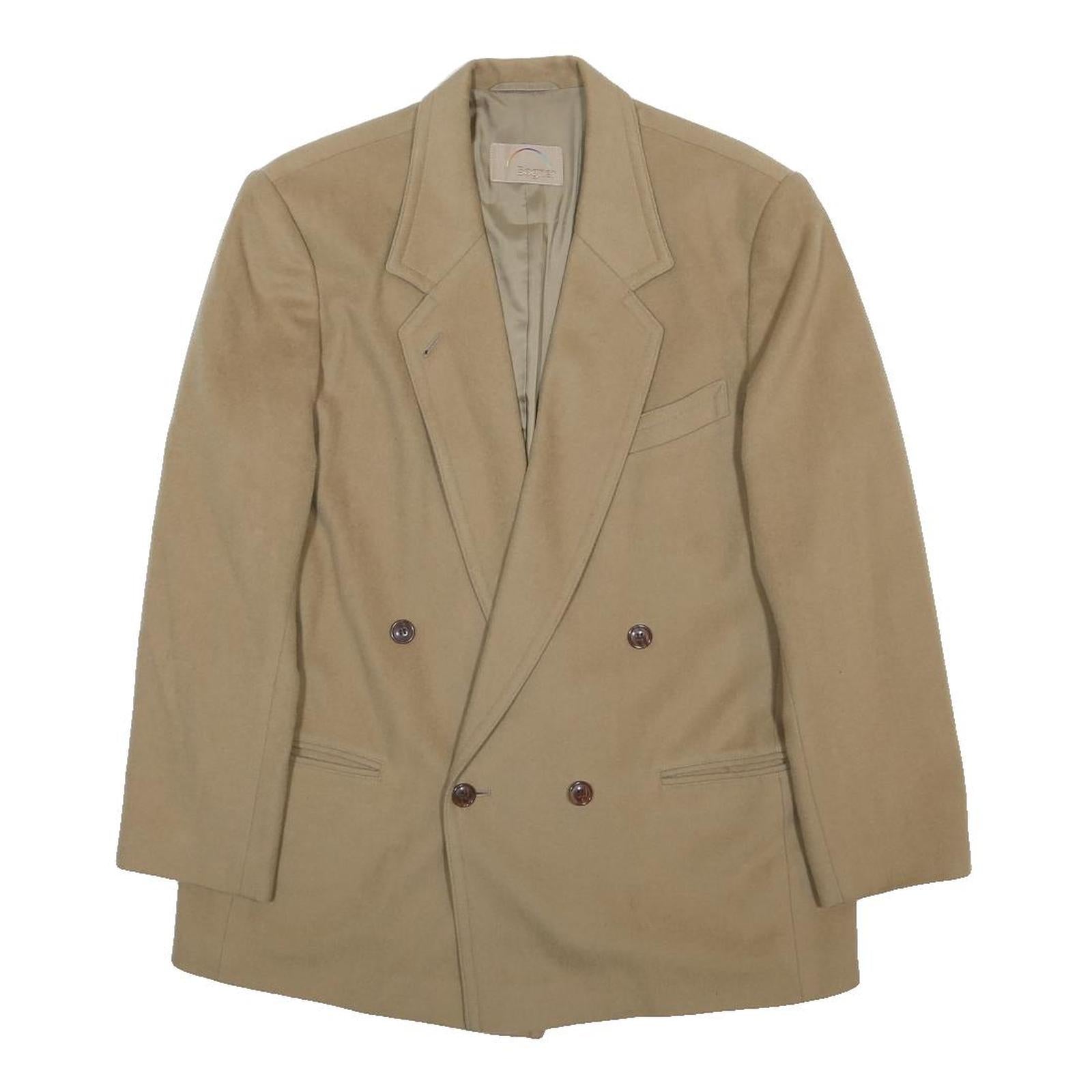 BOGNER Womens Beige Woven Button Jacket L Classic Tailored Blazer Button Closure