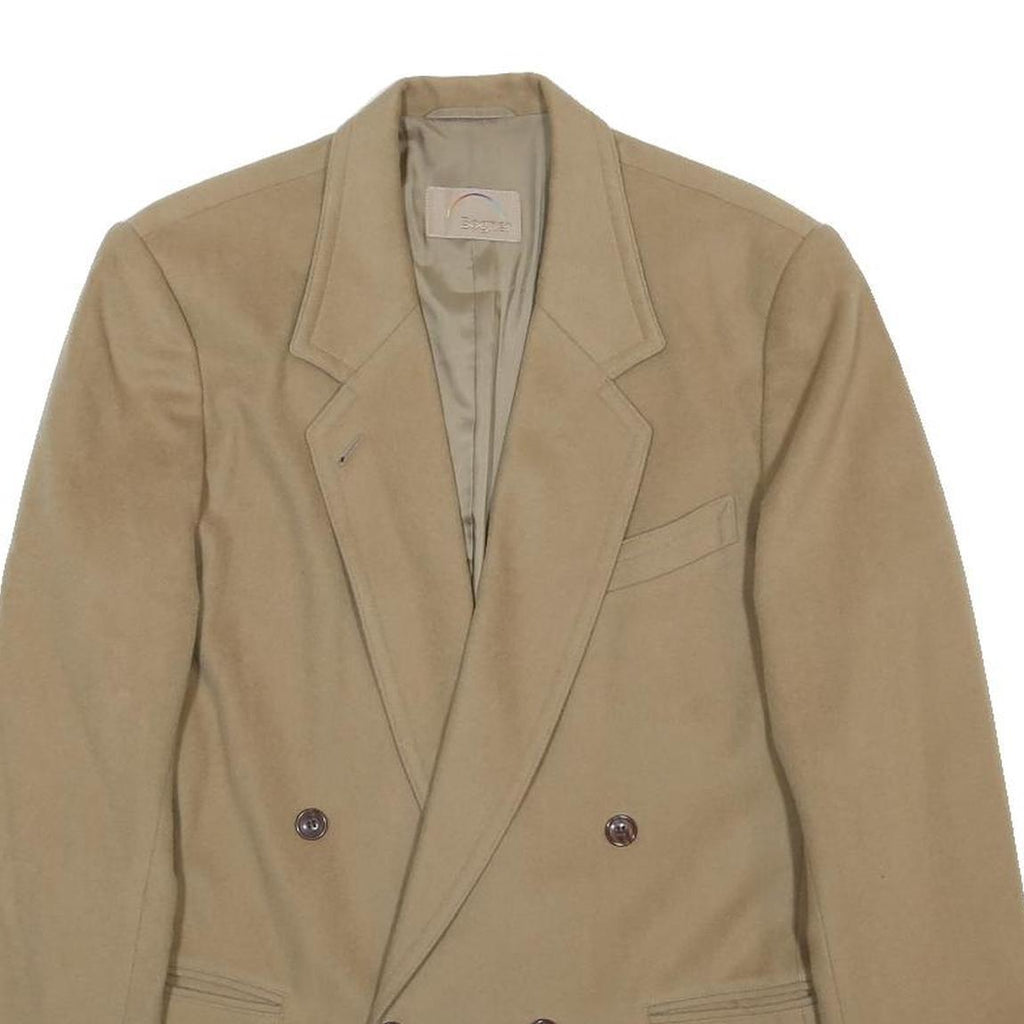 BOGNER Womens Beige Woven Button Jacket L Classic Tailored Blazer Button Closure