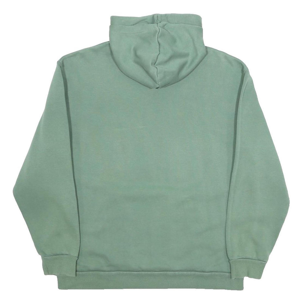 PUMA Womens Green Hoodie L Cotton Blend Pullover Hooded Sweatshirt