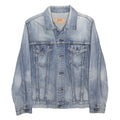 LEVI'S Mens Blue Denim Jacket L Cotton Classic Fit Button Closure