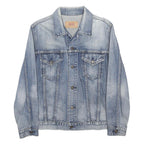LEVI'S Mens Blue Denim Jacket L Cotton Classic Fit Button Closure