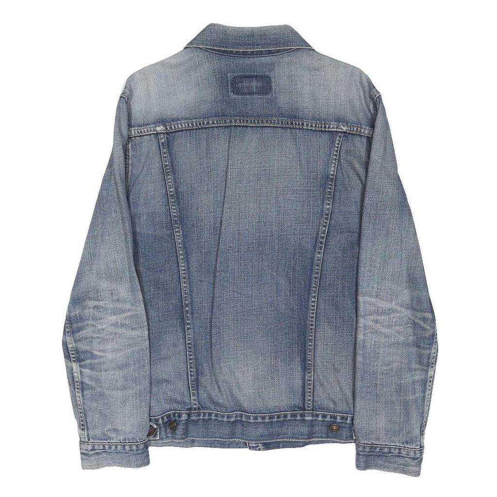 LEVI'S Mens Blue Denim Jacket L Cotton Classic Fit Button Closure