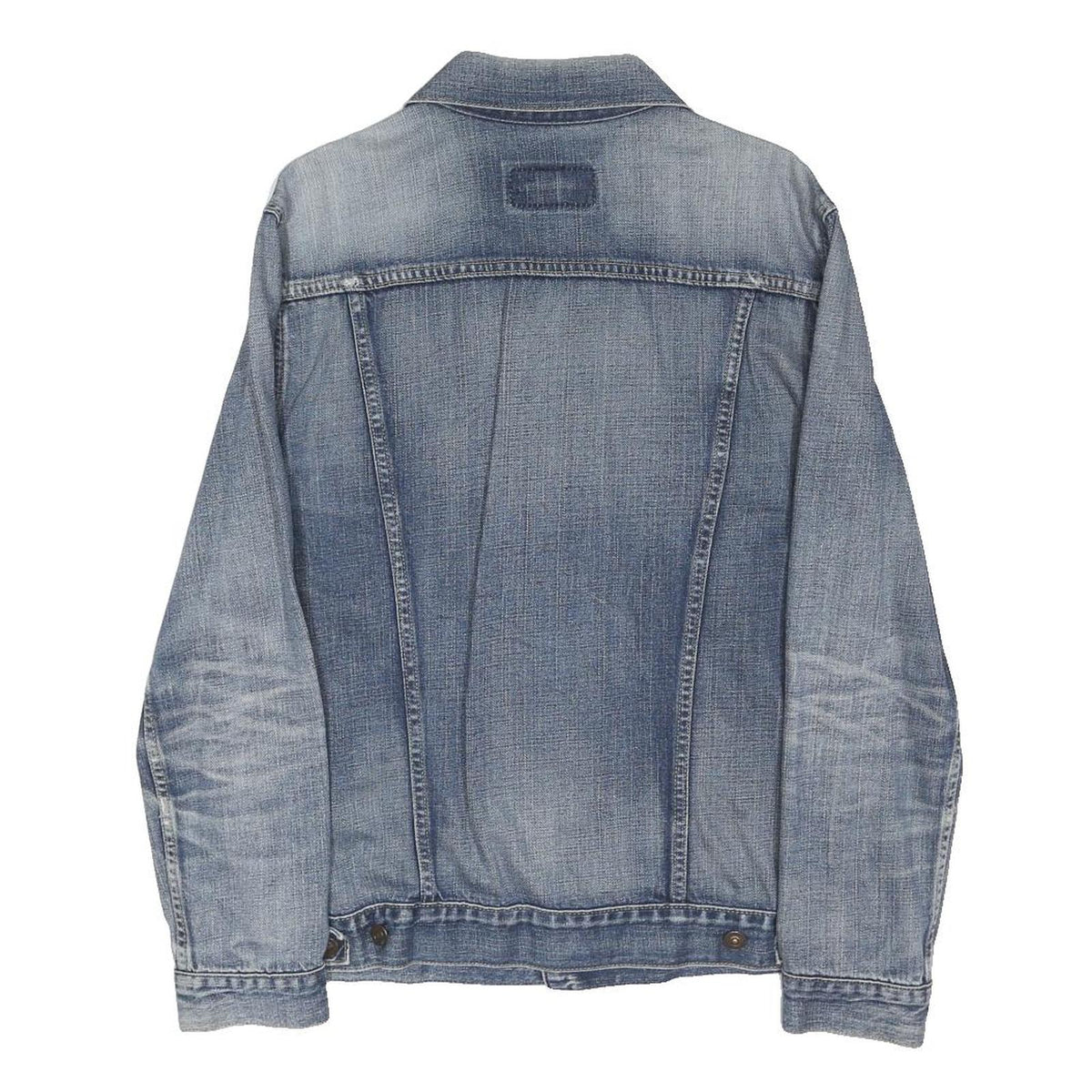 LEVI'S Mens Blue Denim Jacket L Cotton Classic Fit Button Closure