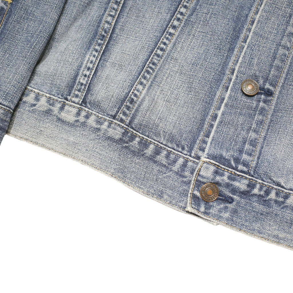 LEVI'S Mens Blue Denim Jacket L Cotton Classic Fit Button Closure