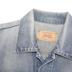 LEVI'S Mens Blue Denim Jacket L Cotton Classic Fit Button Closure