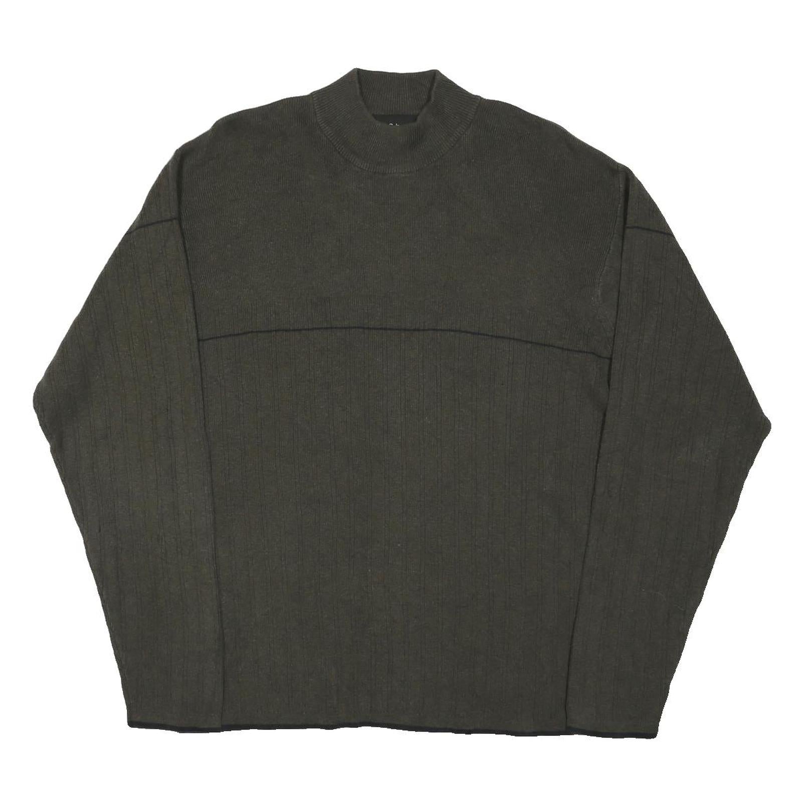 CROFT & BARROW Mens Grey Patterned Pullover Jumper Crew Neck Rib Knit Size S