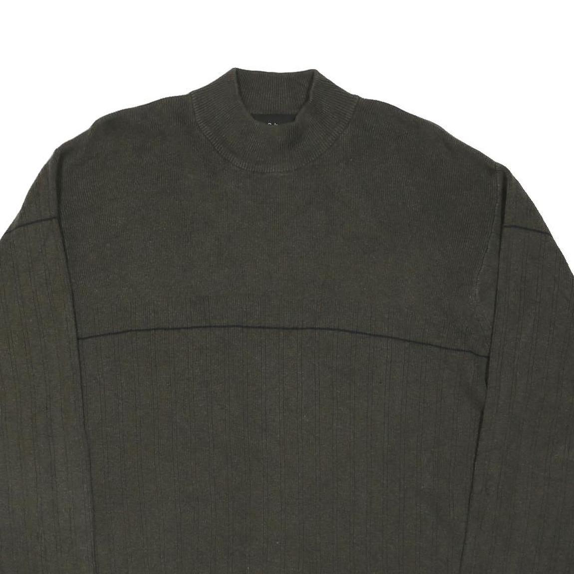 CROFT & BARROW Mens Grey Patterned Pullover Jumper Crew Neck Rib Knit Size S