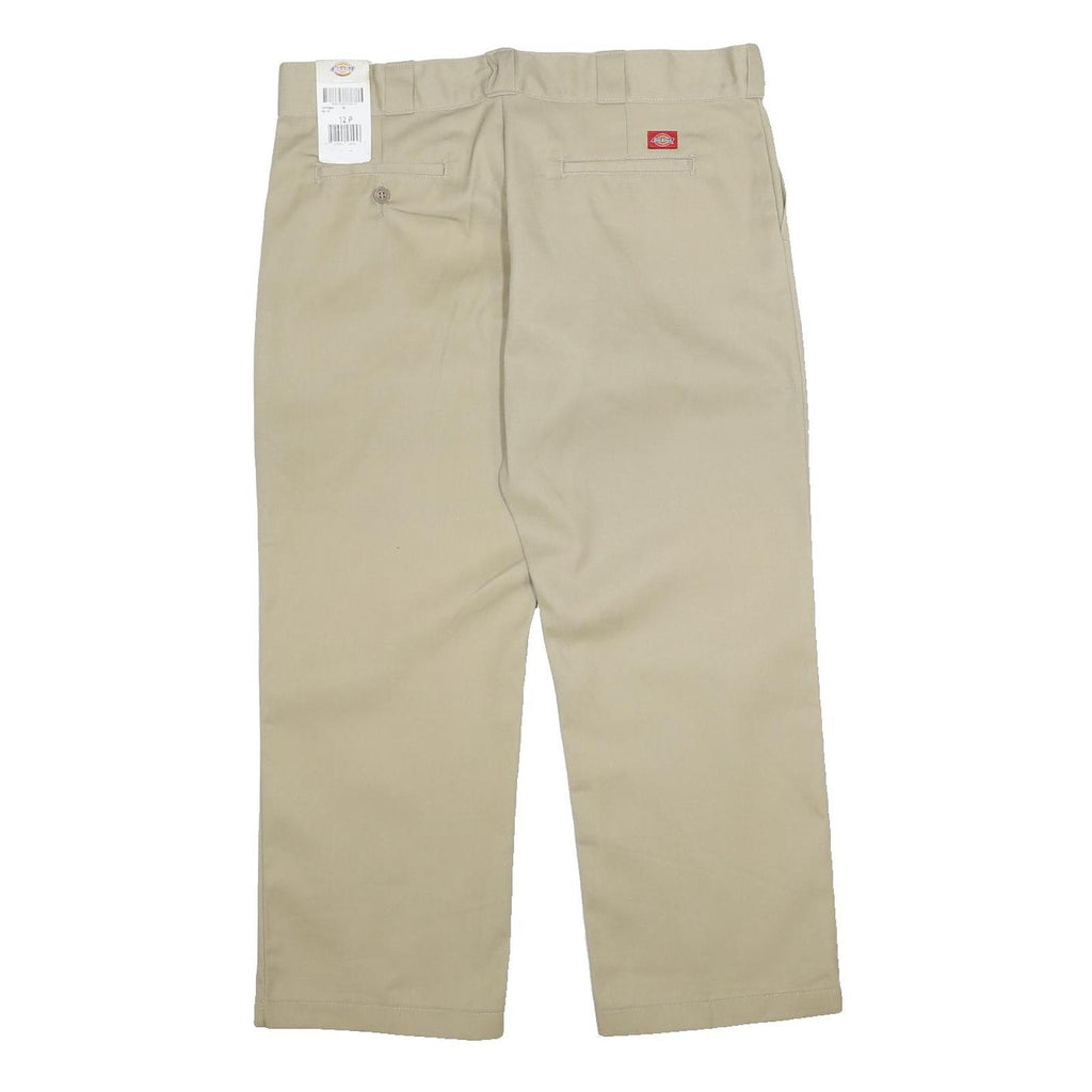 DICKIES Womens Beige Regular Fit Straight Trousers Cotton Blend W36 L28 Workwear