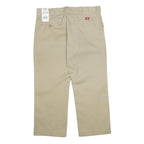 DICKIES Womens Beige Regular Fit Straight Trousers Cotton Blend W36 L28 Workwear